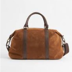 Men’s H&M Brown Faux Suede Weekend Bag